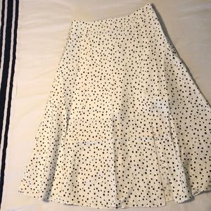 NWT Loft Dotted Midi Skirt